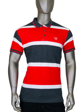 Red & White Stripes Polo